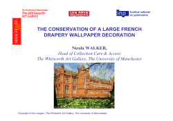 the conservation of a large french drapery wallpaper decoration