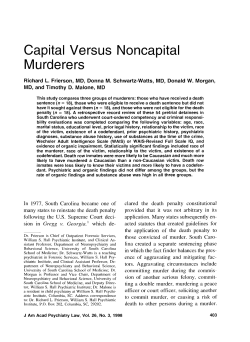 Capital Versus Noncapital Murderers