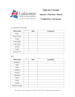 January to March Checklist