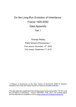 On the Long-Run Evolution of Inheritance: France 1820