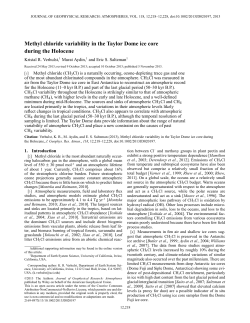 Methyl chloride variability in the Taylor Dome ice core during the