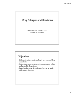 Drug Allergies and Reactions