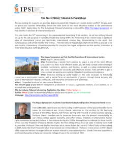 The Nuremberg Tribunal Scholarships