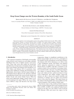 Deep Ocean Changes near the Western Boundary of the South