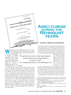 Amici curiae Rehnquist years - Lee Epstein