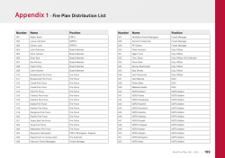 Appendix 1 - Fire Plan Distribution List