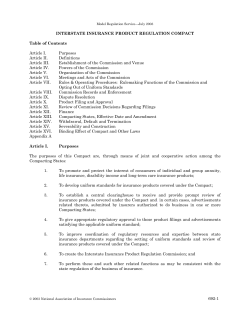 692-1 INTERSTATE INSURANCE PRODUCT REGULATION