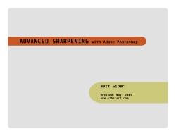 ADVANCED SHARPENING with Adobe Photoshop