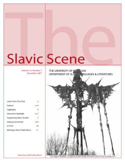 THE UNIVERSITY OF MICHIGAN DEPARTMENT OF SLAVIC