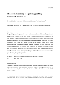 The political economy of betting in Denmark