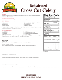 Dehydrated Cross Cut Celery