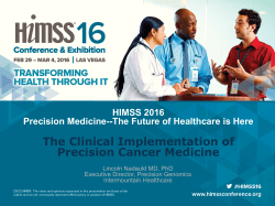The Clinical Implementation of Precision Cancer Medicine