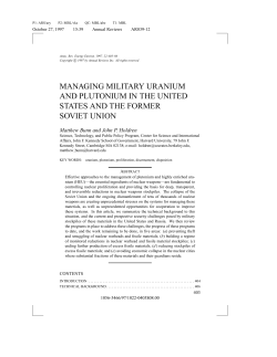 managing military uranium and plutonium in the united states and