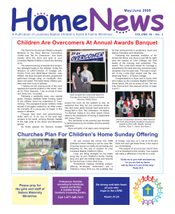 may june 2008 - Louisiana Baptist Children`s Home