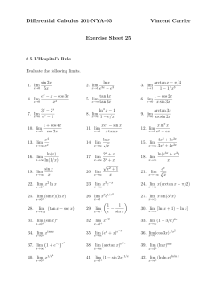 Exercise Sheet 25