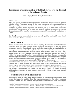Comparison of Communication of Political Parties over the Internet