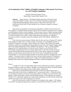 An Examination of the Validity of English Language