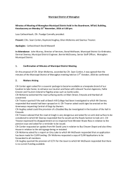 Monthly Minutes - November 2016