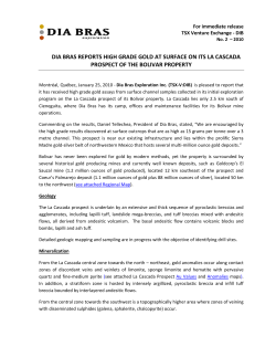 dia bras reports high grade gold at surface on its la