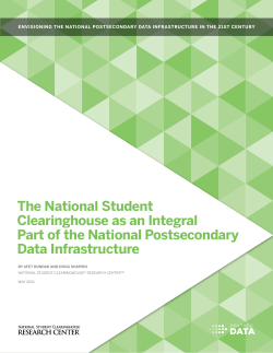NSC as an Integral Part of the National Postsecondary Data