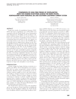 comparison of long-term trends of zooplankton from