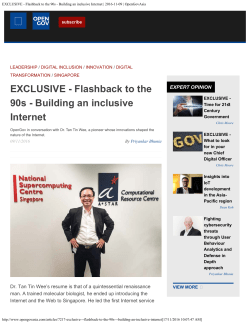 EXCLUSIVE - Flashback to the 90s - Building an inclusive Internet