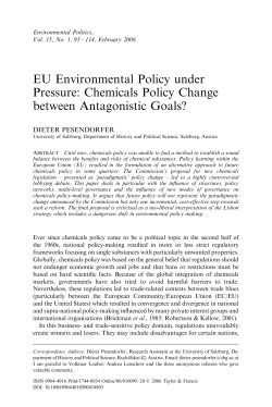 EU Environmental Policy under Pressure: Chemicals Policy Change