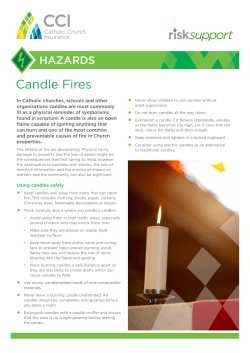 Candle Fires - Risk Management
