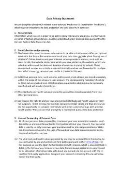 Data Privacy Statement