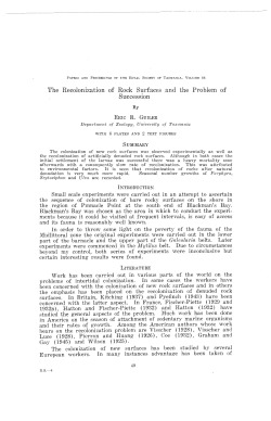 The Recolonization of Rock Surfaces and the