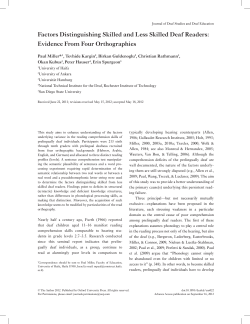 Factors Distinguishing Skilled and Less Skilled