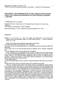 the origin and distribution of the loess