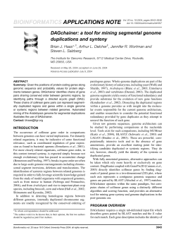DAGchainer: a tool for mining segmental genome