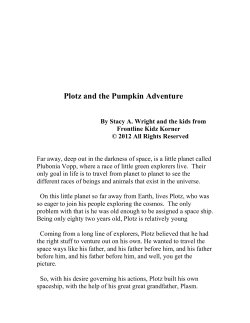 Plotz and the Pumpkin Adventure By Stacy A. Wright and the kids