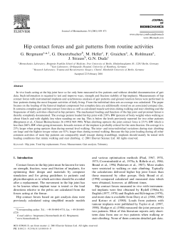 Hip contact forces and gait patterns from routine activities