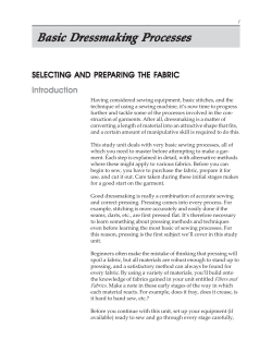 Basic Dressmaking Processes