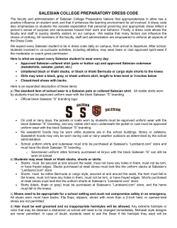 SALESIAN COLLEGE PREPARATORY DRESS CODE