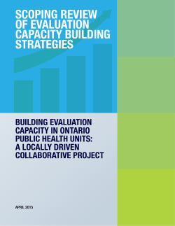 scoping review of evaluation capacity building strategies