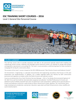 esc training short courses &ndash; 2016