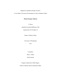 Indigenous Capitalism through Tourism?: A Case Study of Economic