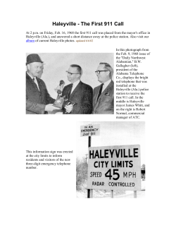 Haleyville - The First 911 Call