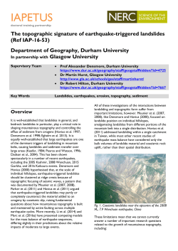 The topographic signature of earthquake-triggered landslides
