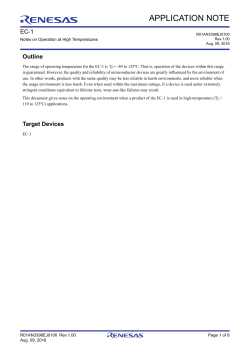 EC-1 Notes on Operation at High Temperatures
