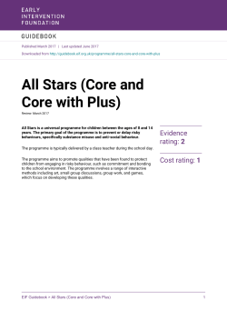 All Stars (Core and Core with Plus) - EIF Guidebook