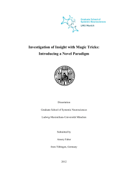 Investigation of Insight with Magic Tricks