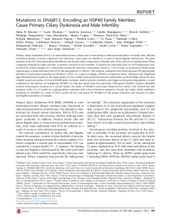 Mutations in DNAJB13, Encoding an HSP40 Family