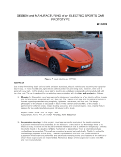 DESIGN and MANUFACTURING of an ELECTRIC SPORTS CAR