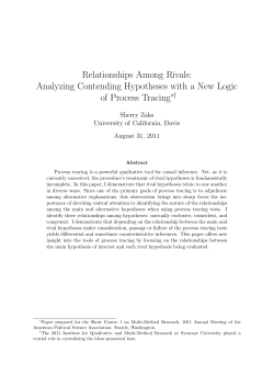 Relationships Among Rivals: Analyzing Contending Hypotheses