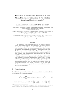 Existence of Atoms and Molecules in the Mean