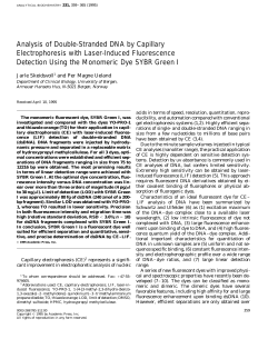 Analysis of Double-Stranded DNA by Capillary Electrophoresis with